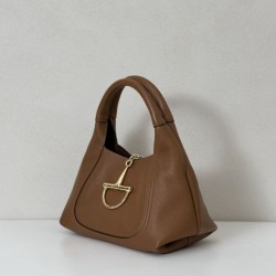 Replica Gucci Softbit Medium /Maxi Top Handle Half Moon Bag 837466 Brown