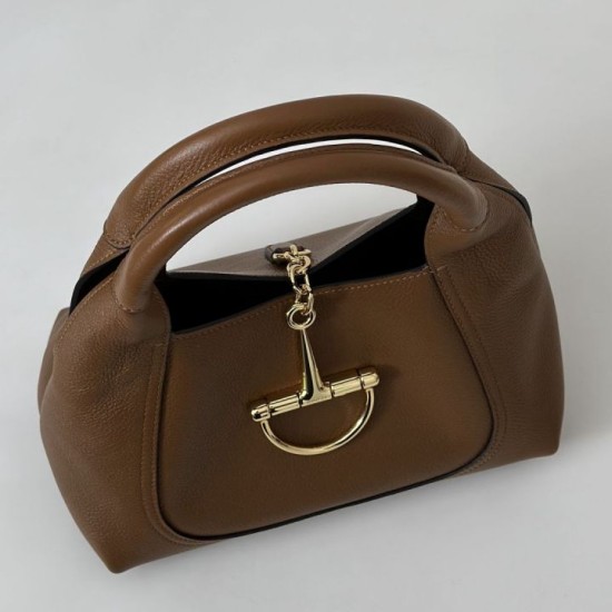 Replica Gucci Softbit Medium /Maxi Top Handle Half Moon Bag 837466 Brown