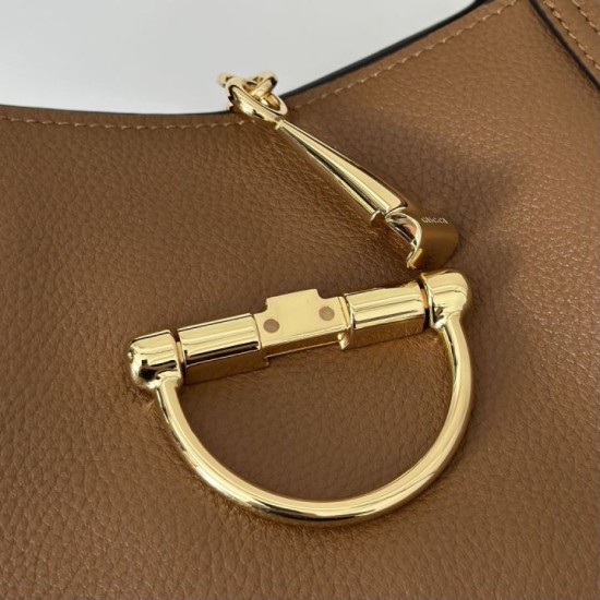 Replica Gucci Softbit Medium /Maxi Top Handle Half Moon Bag 837466 Brown