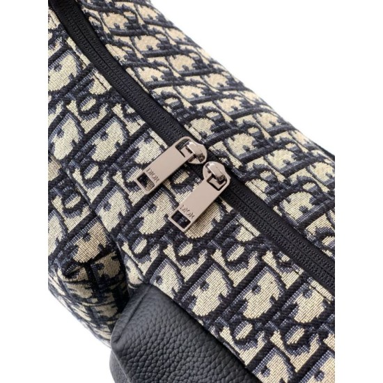 Replica Dior Small Rider Soft Hobo Men Bag Dior Oblique Jacquard Beige/Black Fake Replica Dior Small Rider Soft Hobo Men Bag Dior Oblique Jacquard Beige/Black Fake