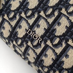 Replica Dior Small Rider Soft Hobo Men Bag Dior Oblique Jacquard Beige/Black Fake