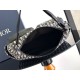 Replica Dior Medium Rider Soft Hobo Bag Dior Oblique Jacquard Black/Beige Fake Replica Dior Medium Rider Soft Hobo Bag Dior Oblique Jacquard Black/Beige Fake
