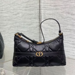 Replica Dior Miss Caro Cigale Mini Bag Macrocannage Black Fake