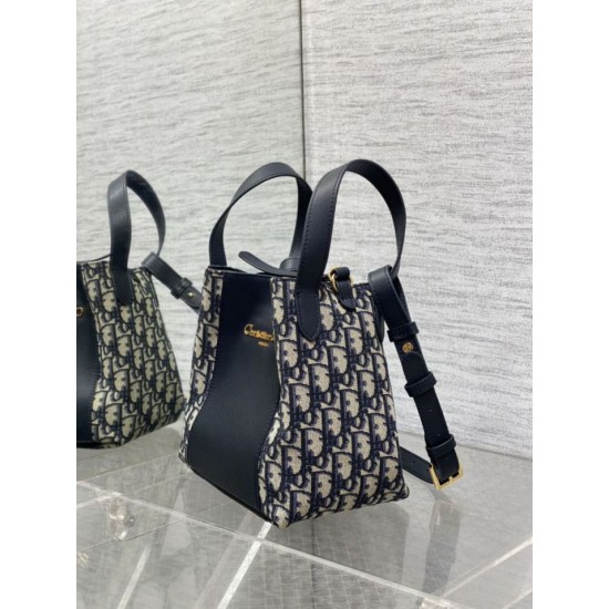 Replica Dior Small/Medium Signature Bucket Dior Oblique Jacquard Bag Blue Fake Replica Dior Small/Medium Signature Bucket Dior Oblique Jacquard Bag Blue Fake