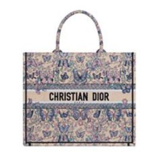 Replica Dior Large Dior Book Tote M1286 Apricot embroidered with Pietro Ruffo's blue Toile de Jouy Papillon motif Fake Replica Dior Large Dior Book Tote M1286 Apricot embroidered with Pietro Ruffo's blue Toile de Jouy Papillon motif Fake