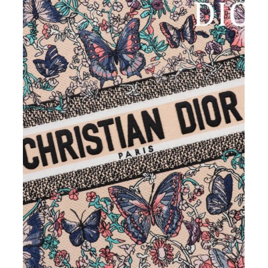 Replica Dior Large Dior Book Tote M1286 Apricot embroidered with Pietro Ruffo's blue Toile de Jouy Papillon motif Fake Replica Dior Large Dior Book Tote M1286 Apricot embroidered with Pietro Ruffo's blue Toile de Jouy Papillon motif Fake