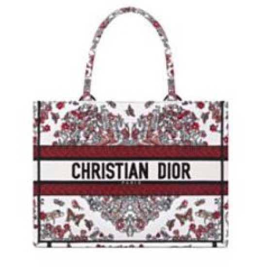 Replica Dior Medium Dior Book Tote Bag embroidered with Pietro Ruffo's multicolor M1286 Red Fake Replica Dior Medium Dior Book Tote Bag embroidered with Pietro Ruffo's multicolor M1286 Red Fake