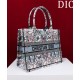 Replica Dior Medium Dior Book Tote Bag M1286 embroidered with Pietro Ruffo White Fake Replica Dior Medium Dior Book Tote Bag M1286 embroidered with Pietro Ruffo White Fake