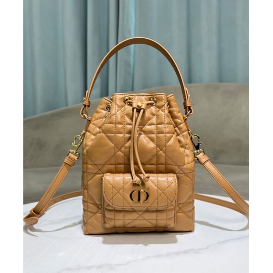 Replica Dior Small Dior Caro Bucket Bag M3372 Coffee Fake Replica Dior Small Dior Caro Bucket Bag M3372 Coffee Fake