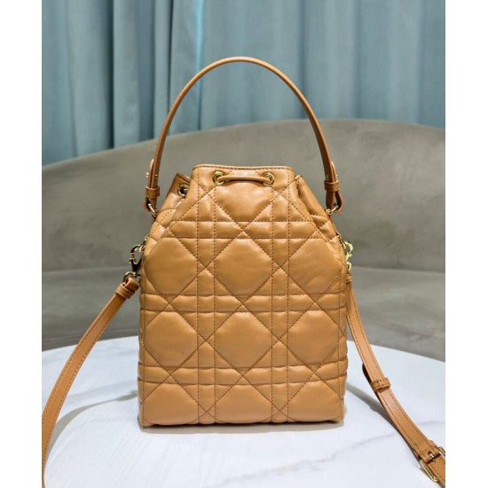 Replica Dior Small Dior Caro Bucket Bag M3372 Coffee Fake Replica Dior Small Dior Caro Bucket Bag M3372 Coffee Fake