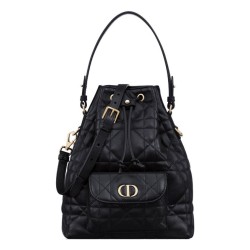 Replica Dior Small Dior Caro Bucket Bag M3372 Black Fake