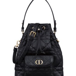 Replica Dior Small Dior Caro Bucket Bag M3372 Black Fake