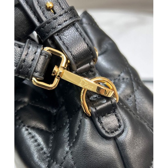 Replica Dior Small Dior Caro Bucket Bag M3372 Black Fake Replica Dior Small Dior Caro Bucket Bag M3372 Black Fake