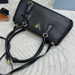 Replica Prada Medium Galleria Bag 1BA457 Black Fake