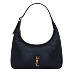 Replica YSL Saint Laurent Calypso Mini Hobo Bag Plunged Black Fake