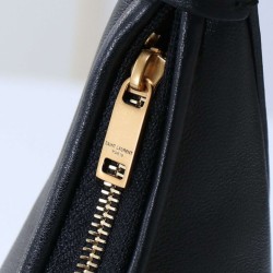 Replica YSL Saint Laurent Calypso Mini Hobo Bag Plunged Black Fake Replica YSL Saint Laurent Calypso Mini Hobo Bag Plunged Black Fake