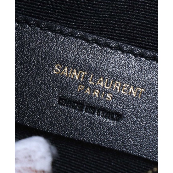 Replica YSL Saint Laurent Calypso Mini Hobo Bag Plunged Black Fake