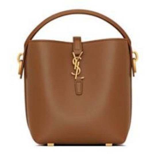 Replica YSL Saint Laurent Le 37 Mini Shiny Bag 765870  Coffee Fake