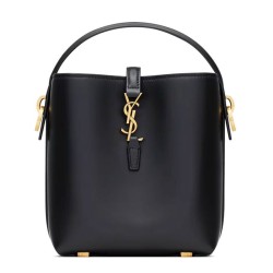 Replica YSL Saint Laurent Le 37 Mini Shiny Bag 765870 Black Fake
