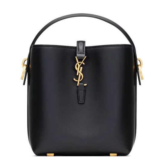 Replica YSL Saint Laurent Le 37 Mini Shiny Bag 765870 Black Fake