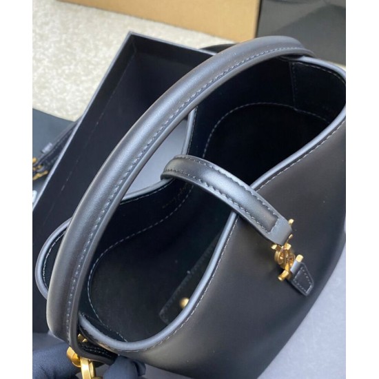 Replica YSL Saint Laurent Le 37 Mini Shiny Bag 765870 Black Fake