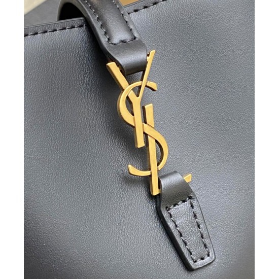 Replica YSL Saint Laurent Le 37 Mini Shiny Bag 765870 Black Fake