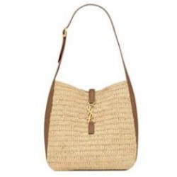 Replica YSL Saint Laurent Le 5 A 7 Supple Small Bag Raffia Coffee Fake