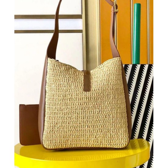 Replica YSL Saint Laurent Le 5 A 7 Supple Small Bag Raffia Coffee Fake Replica YSL Saint Laurent Le 5 A 7 Supple Small Bag Raffia Coffee Fake