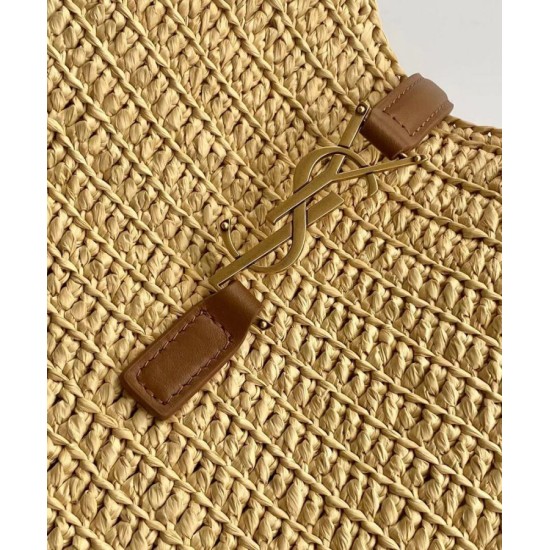 Replica YSL Saint Laurent Le 5 A 7 Supple Small Bag Raffia Coffee Fake Replica YSL Saint Laurent Le 5 A 7 Supple Small Bag Raffia Coffee Fake