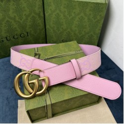 Fake Gucci GG Marmont wide belt 400593 40mm Pink Replica