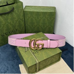 Fake Gucci GG Marmont wide belt 400593 40mm Pink Replica