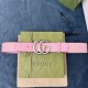 Fake Gucci GG Marmont wide belt 400593 40mm Pink Replica