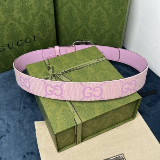 Fake Gucci GG Marmont wide belt 400593 40mm Pink Replica