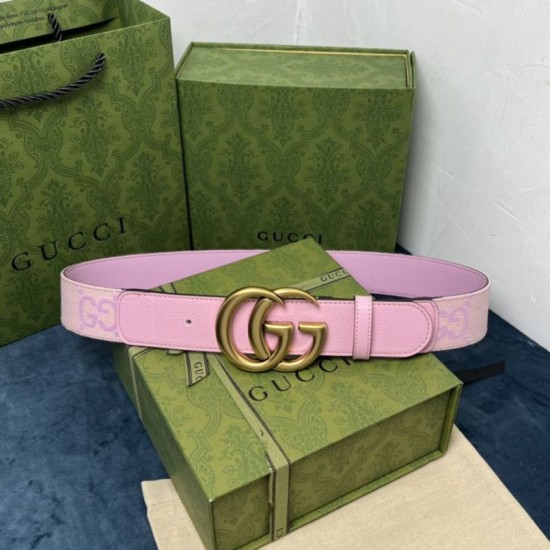 Fake Gucci GG Marmont wide belt 400593 40mm Pink Replica