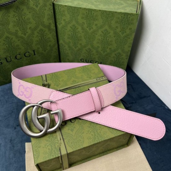 Fake Gucci GG Marmont wide belt 400593 40mm Pink Replica
