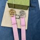 Fake Gucci GG Marmont wide belt 400593 40mm Pink Replica