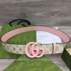 Fake Gucci GG Marmont wide belt 400593 40mm Pink Replica