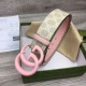 Fake Gucci GG Marmont wide belt 400593 40mm Pink Replica