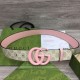 Fake Gucci GG Marmont wide belt 400593 40mm Pink Replica