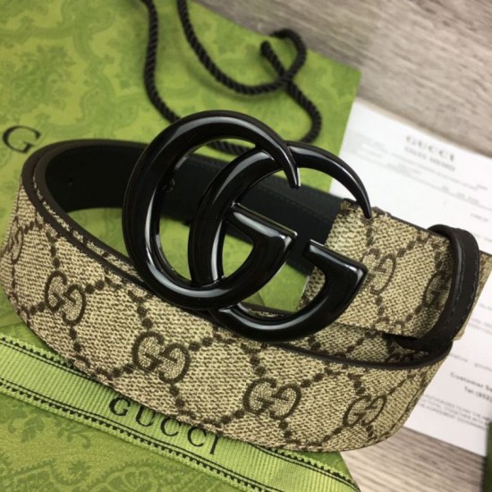 Replica Gucci GG Marmont thin belt 414516 Brown