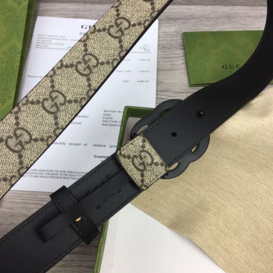 Replica Gucci GG Marmont thin belt 414516 Brown