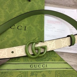Fake Gucci GG Marmont thin belt 409417 20mm Green Replica