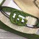 Fake Gucci GG Marmont thin belt 409417 20mm Green Replica