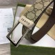 Replica Gucci GG belt with rectangular buckle 722370 35mm Brown Silver