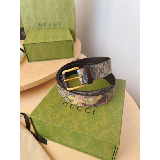 Replica Gucci GG carnation print belt 677534 35mm