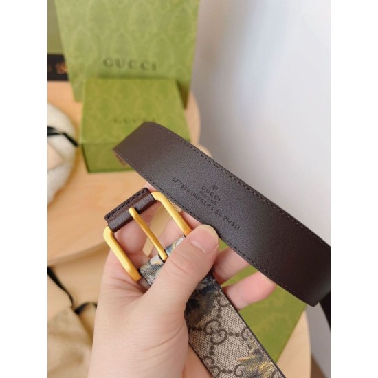 Replica Gucci GG carnation print belt 677534 35mm