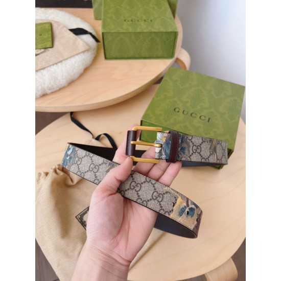 Replica Gucci GG carnation print belt 677534 35mm