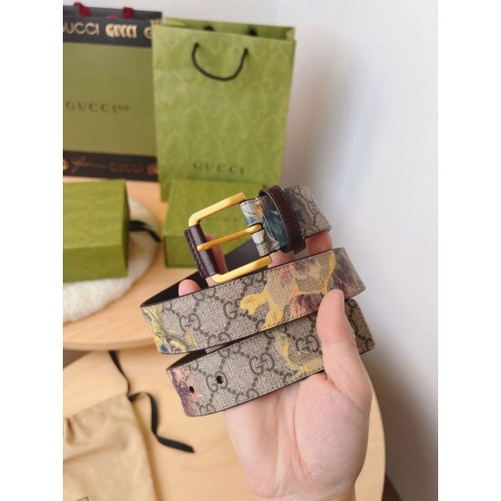 Replica Gucci GG carnation print belt 677534 35mm