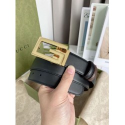 Replica Gucci reversible belt with Square G buckle 626974 Gold Hardware