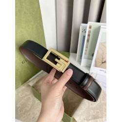 Replica Gucci reversible belt with Square G buckle 626974 Gold Hardware